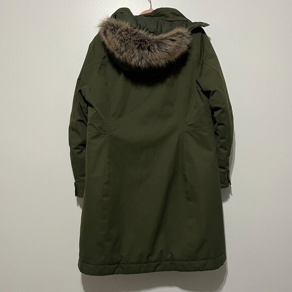 Marmot Womens Chelsea Down Coat Sz XXL Green Puffer 700 Fill Fur Hood Waterproof - Picture 2 of 15